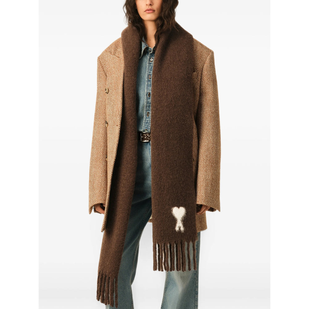 Ami Paris Brown Scarves Men AMI PARIS