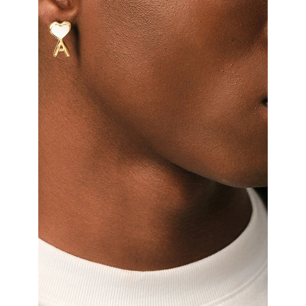 Ami Paris Gold Earrings Men