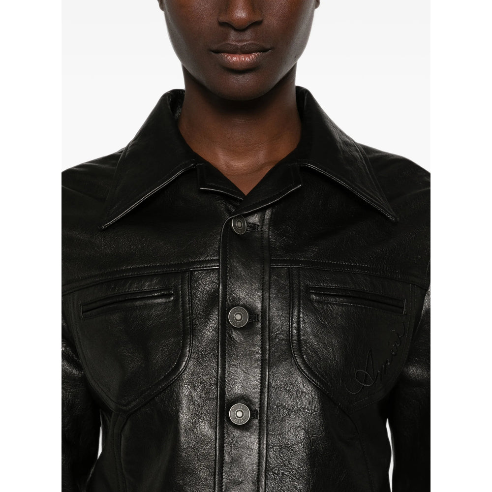 Amiri Black Jackets - Leather Jackets Women AMIRI