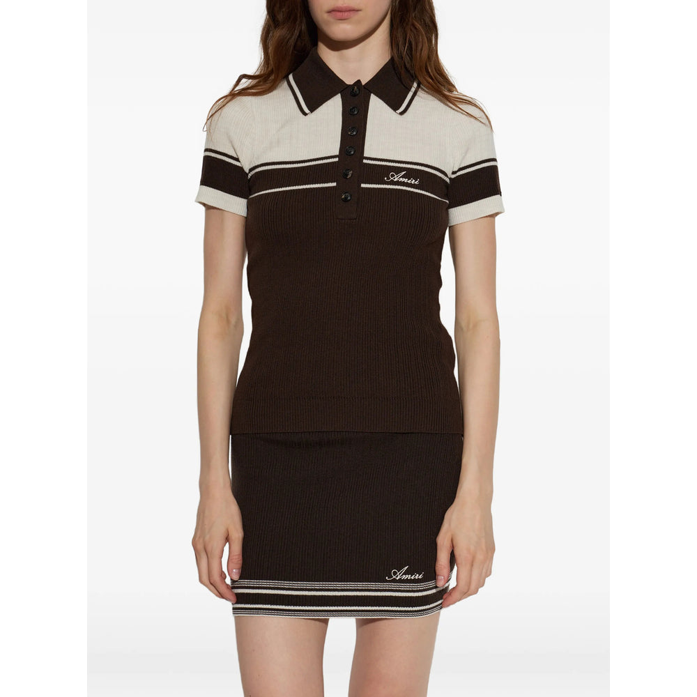 Amiri Brown Tops - Polo Tops Women AMIRI