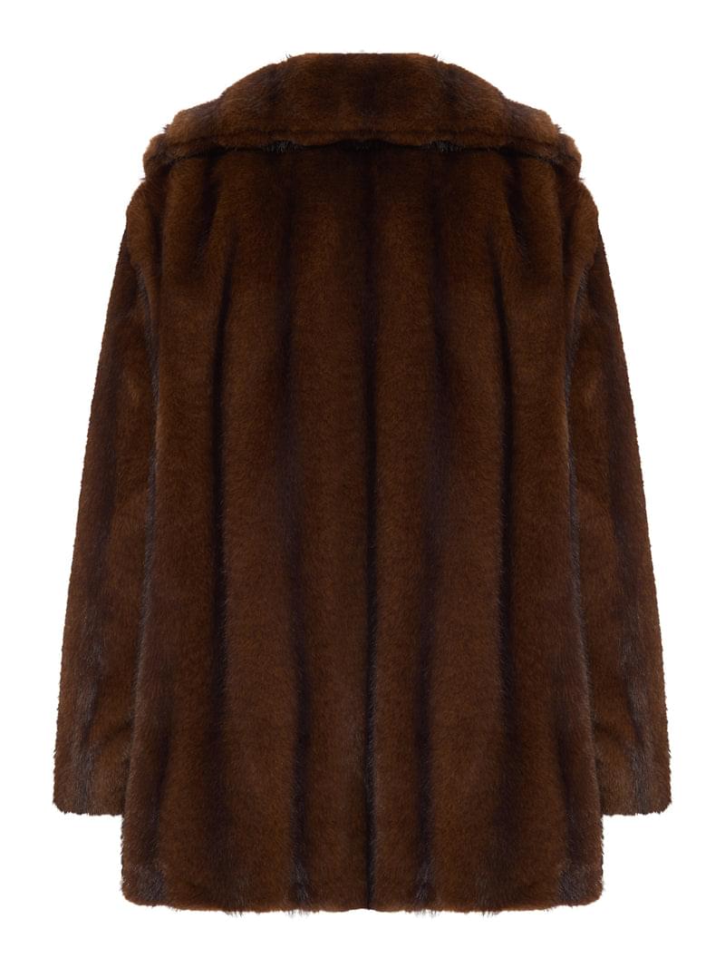 Max Mara Studio Women Eco Fur Coat With Revers Collar MAX MARA STUDIO