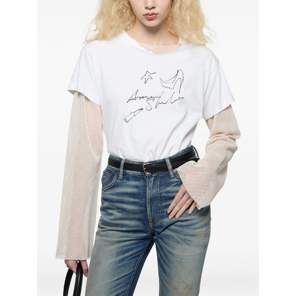 Acne Studios White Tops - T-Shirts & Jerseys Women ACNE STUDIOS