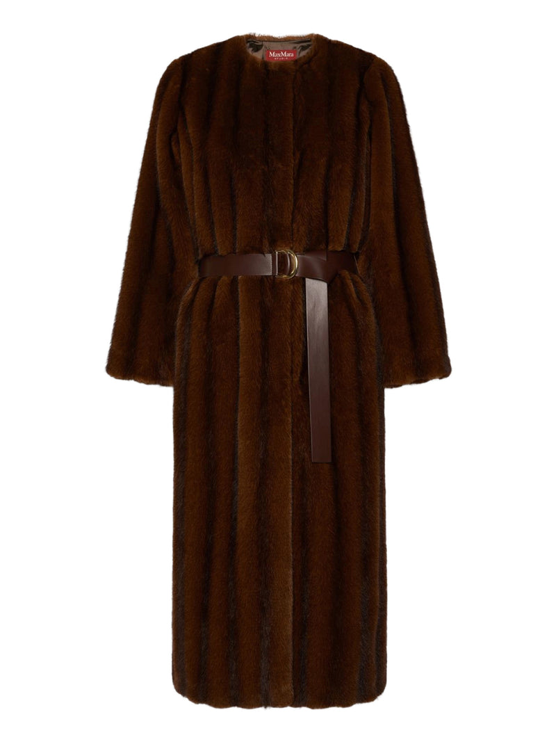 Max Mara Studio Women Long Coat With A Soft Texture MAX MARA STUDIO