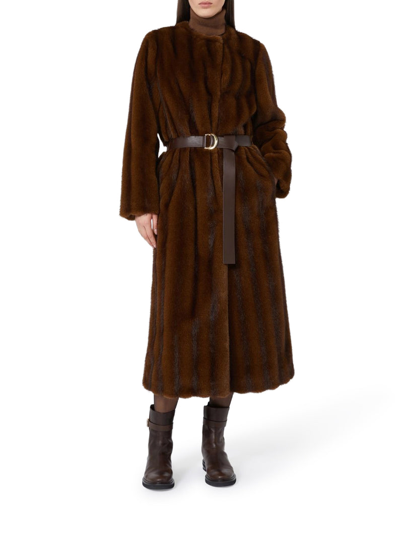 Max Mara Studio Women Long Coat With A Soft Texture MAX MARA STUDIO