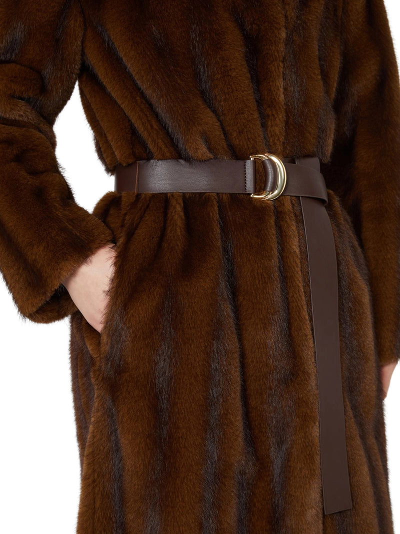 Max Mara Studio Women Long Coat With A Soft Texture MAX MARA STUDIO