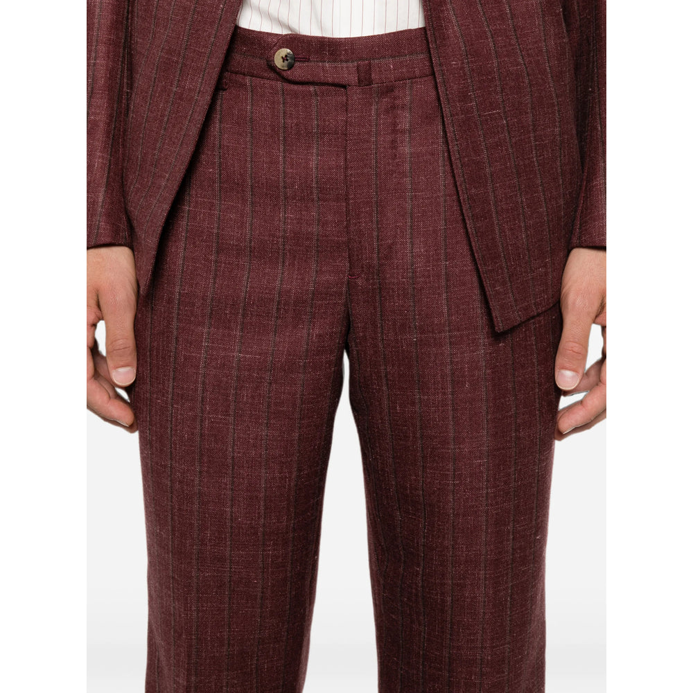 Isaia Red Suits - Double  Breasted Suits Men ISAIA