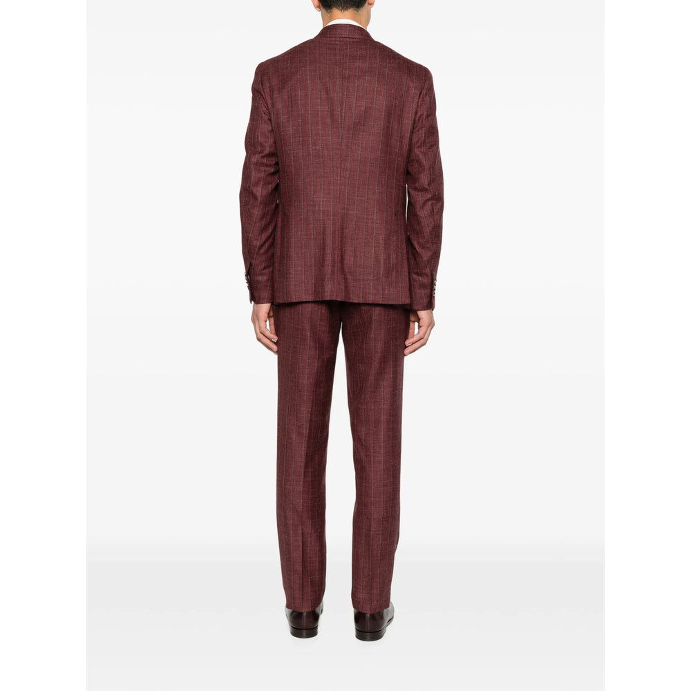 Isaia Red Suits - Double  Breasted Suits Men ISAIA