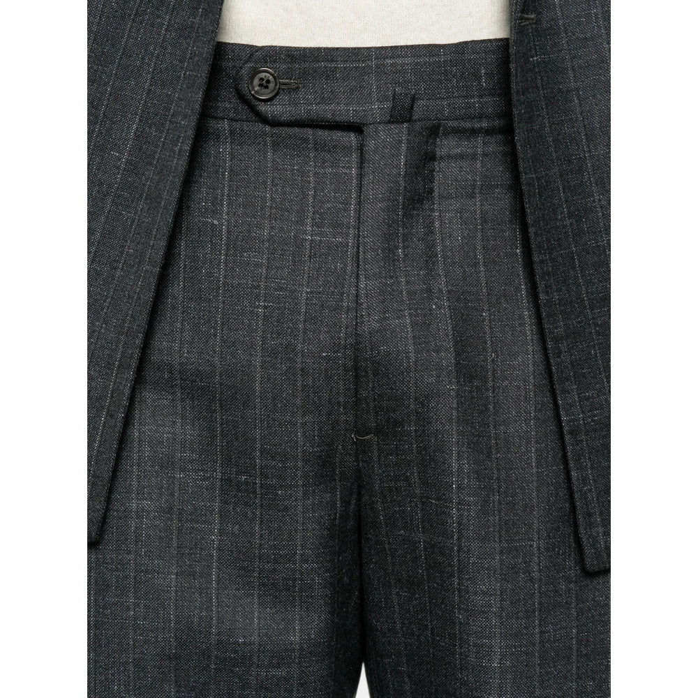 Isaia Grey Suits - Double  Breasted Suits Men ISAIA