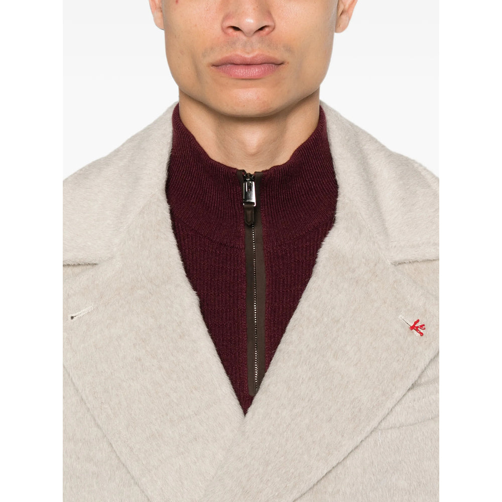Isaia Neutrals Coats - Double Breasted Coats Men ISAIA