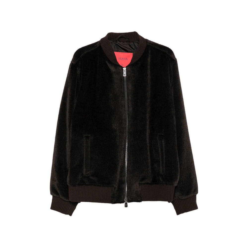 Isaia Brown Jackets - Bomber Jackets Men ISAIA