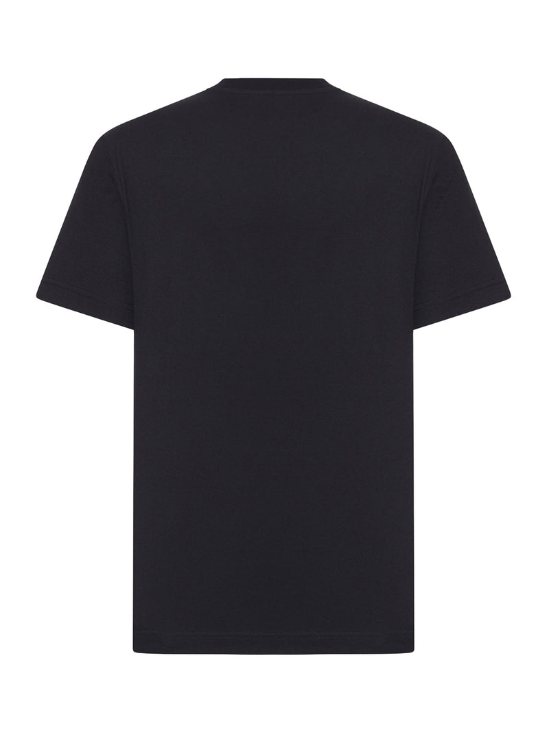 Burberry Men Cotton T-Shirt With Check Applique BURBERRY