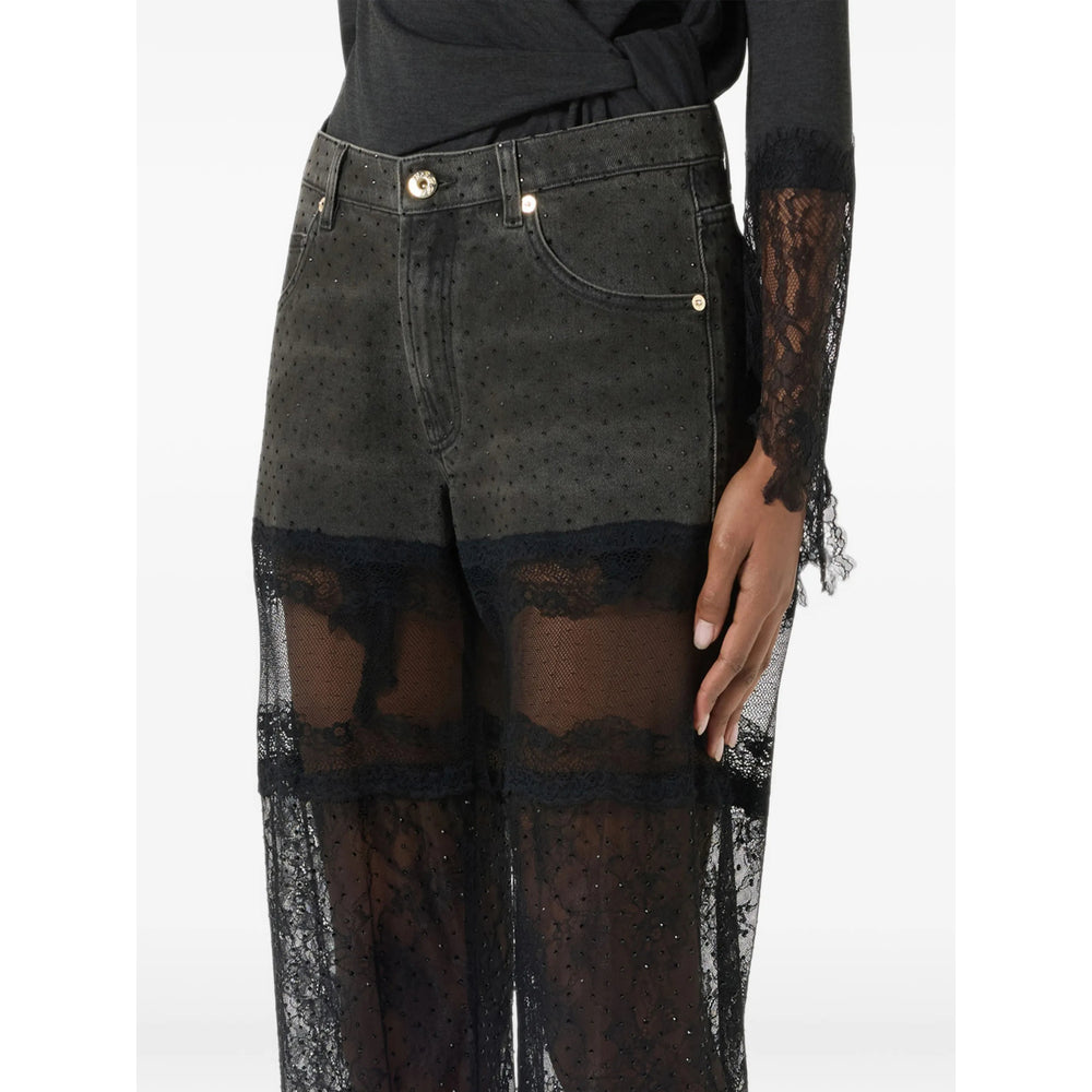 Blumarine Black Trousers - Straight Trousers Women BLUMARINE