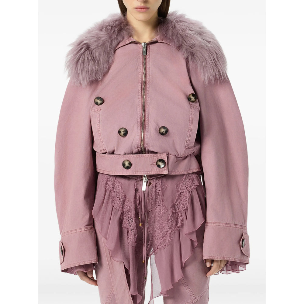 Blumarine Pink Jackets - Military Jackets Women BLUMARINE