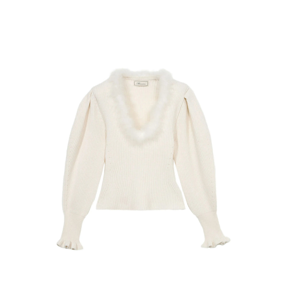 Blumarine White Knitwear - Jumpers Women BLUMARINE