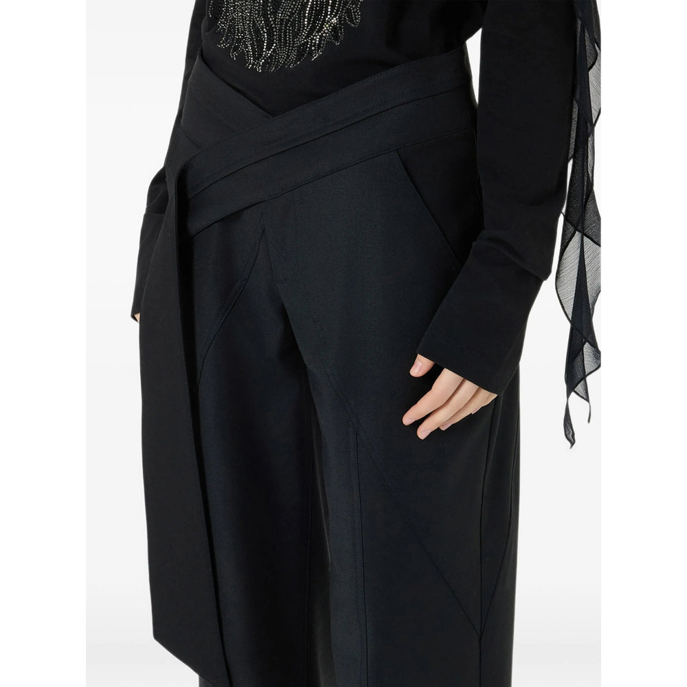 Blumarine Black Trousers - Straight Trousers Women BLUMARINE
