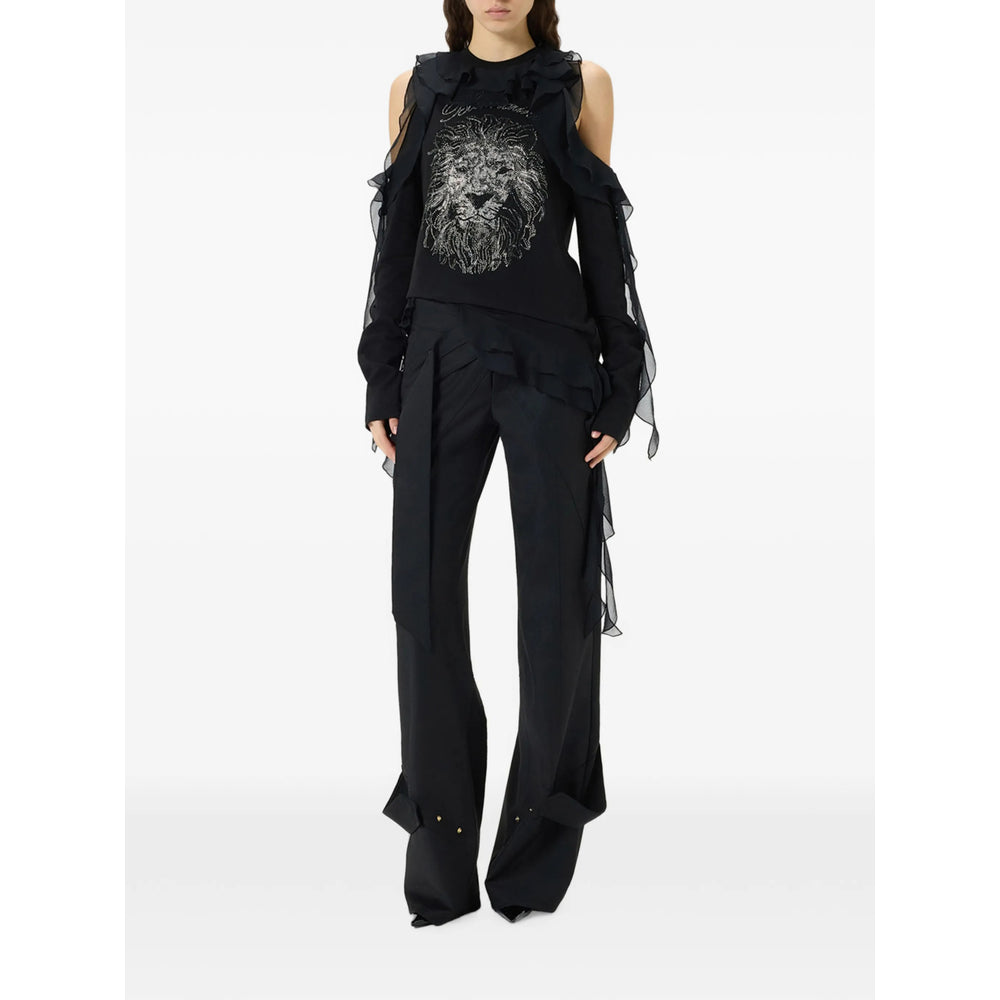 Blumarine Black Trousers - Straight Trousers Women BLUMARINE