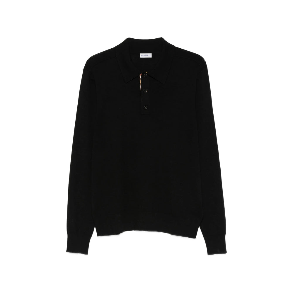 Burberry Black Polo Shirts - Jumpers Men BURBERRY