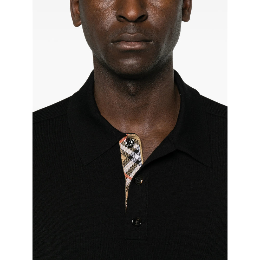Burberry Black Polo Shirts - Jumpers Men BURBERRY