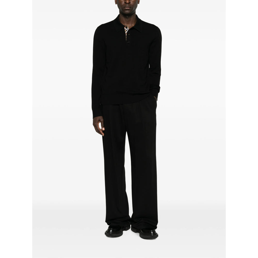 Burberry Black Polo Shirts - Jumpers Men BURBERRY