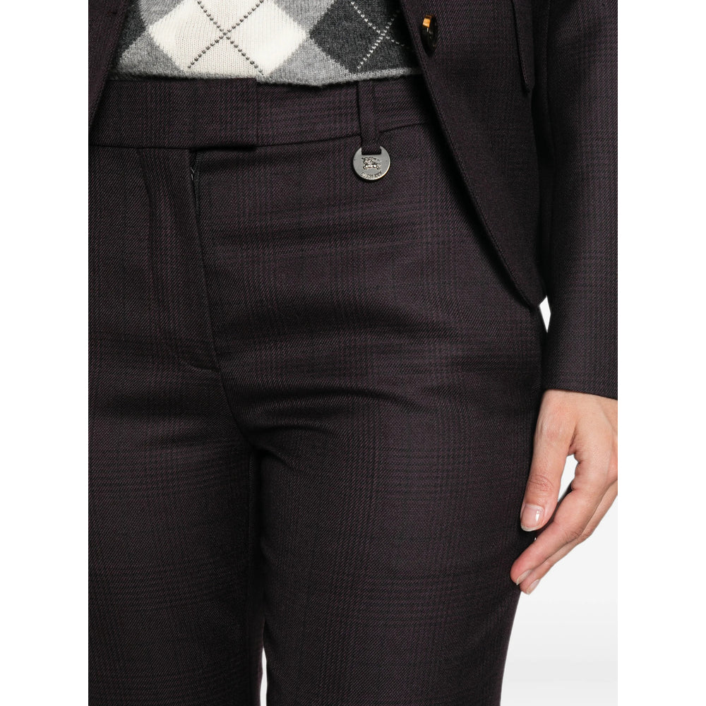 Burberry Brown Trousers - Tailored Trousers Women BURBERRY