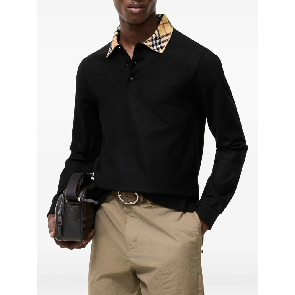 Burberry Black Polo Shirts Men BURBERRY