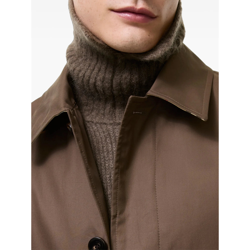 Burberry Brown Coats - Single Breasted Coats Men BURBERRY