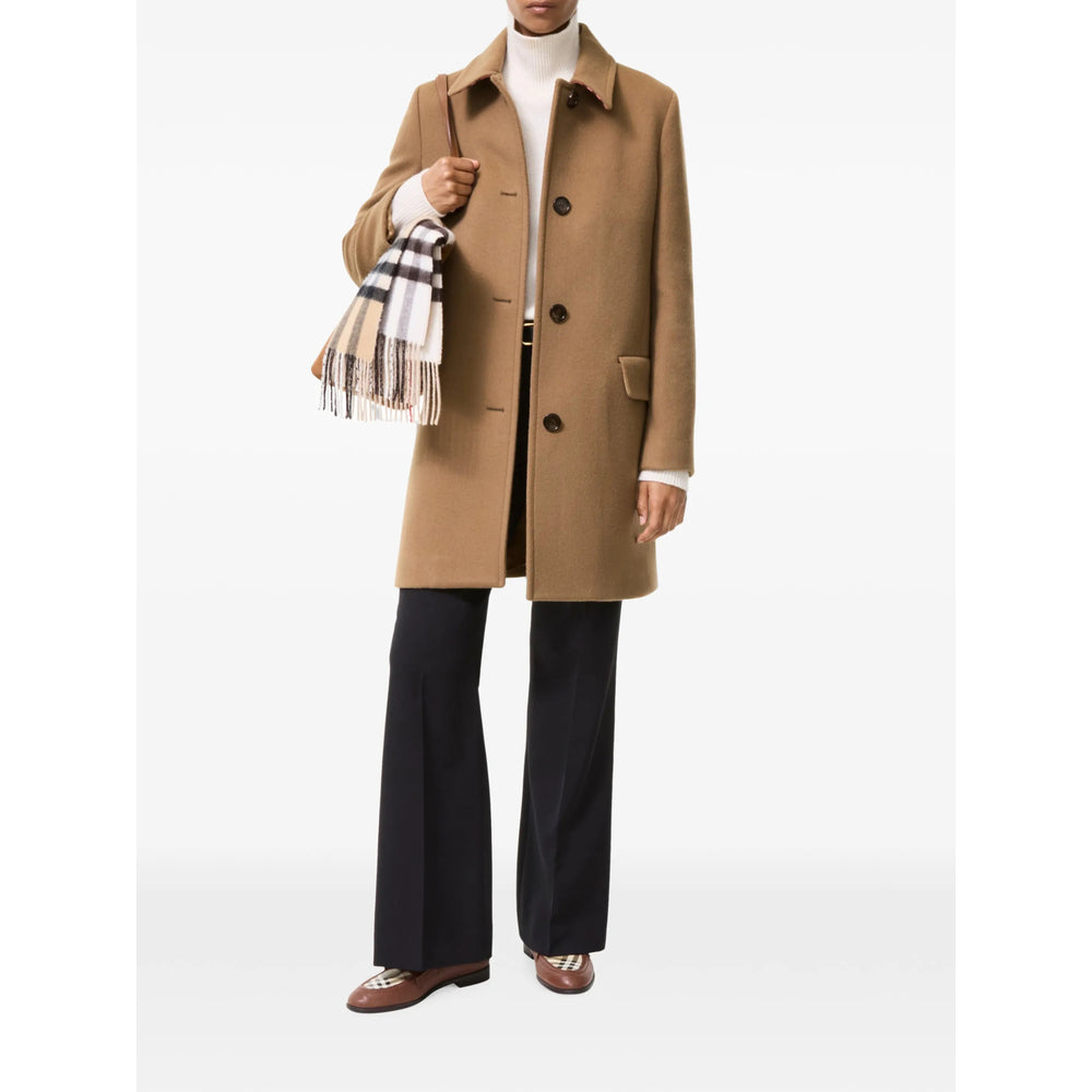 Burberry Brown Coats - Single Breasted Coats Women BURBERRY