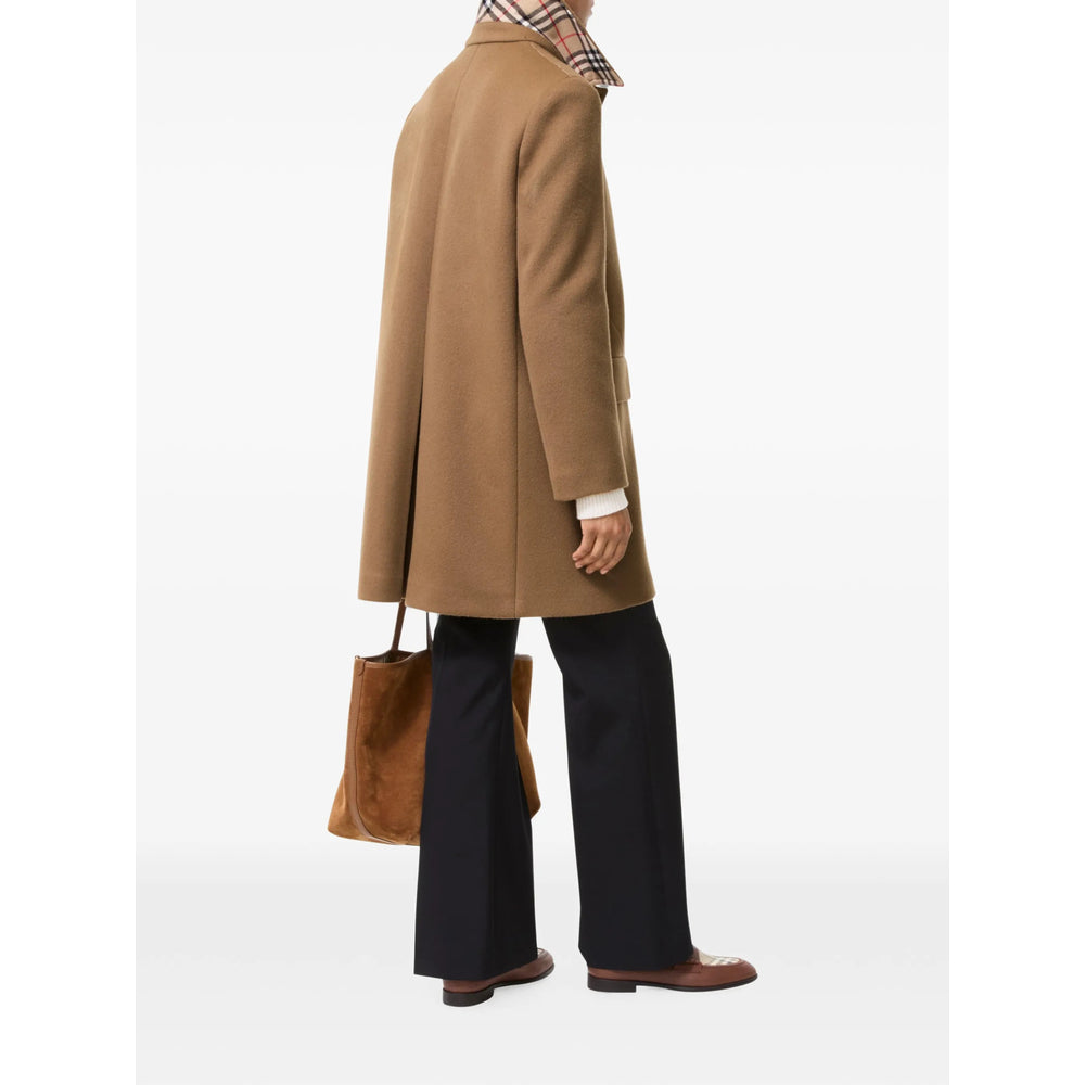 Burberry Brown Coats - Single Breasted Coats Women BURBERRY