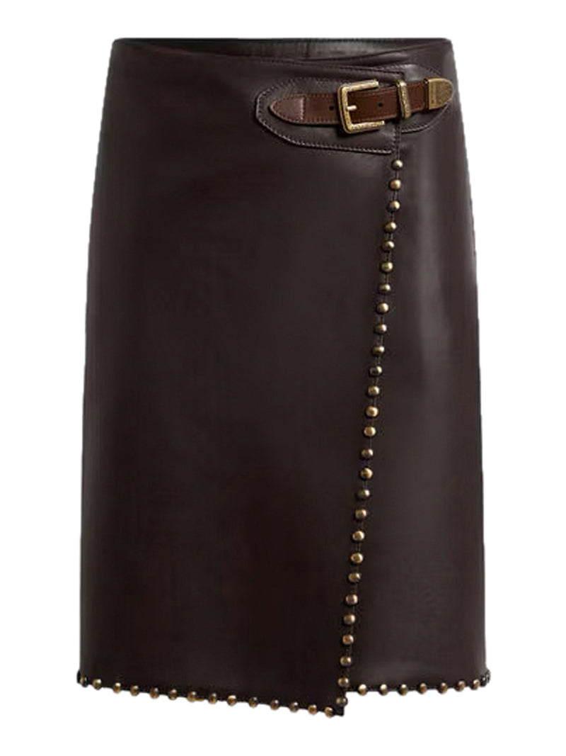 Etro Women Short Studded Leather Skirt ETRO