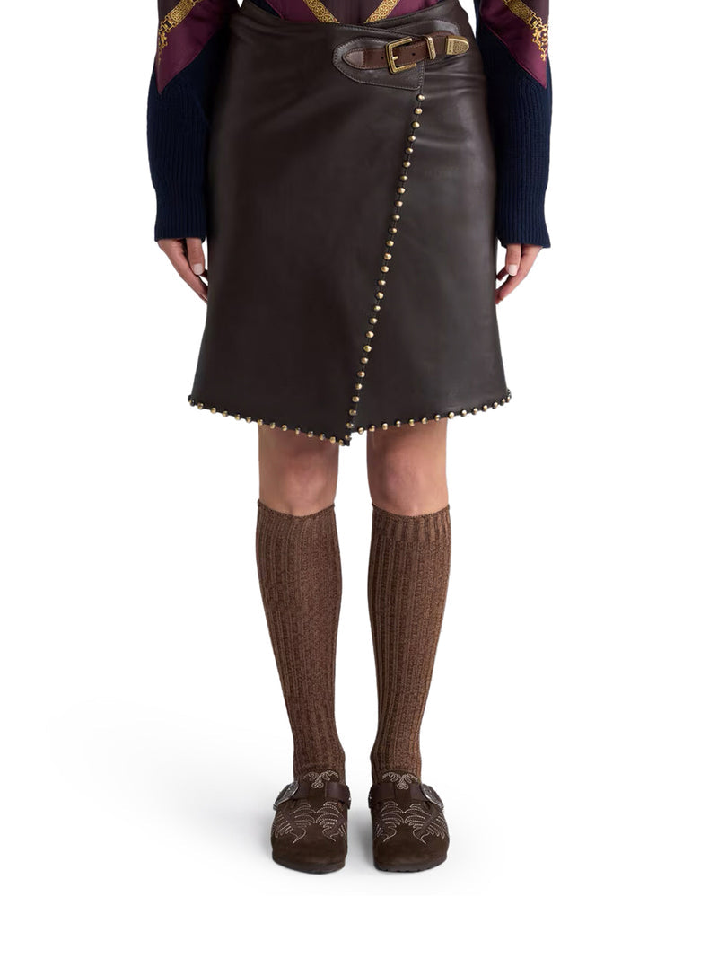 Etro Women Short Studded Leather Skirt ETRO