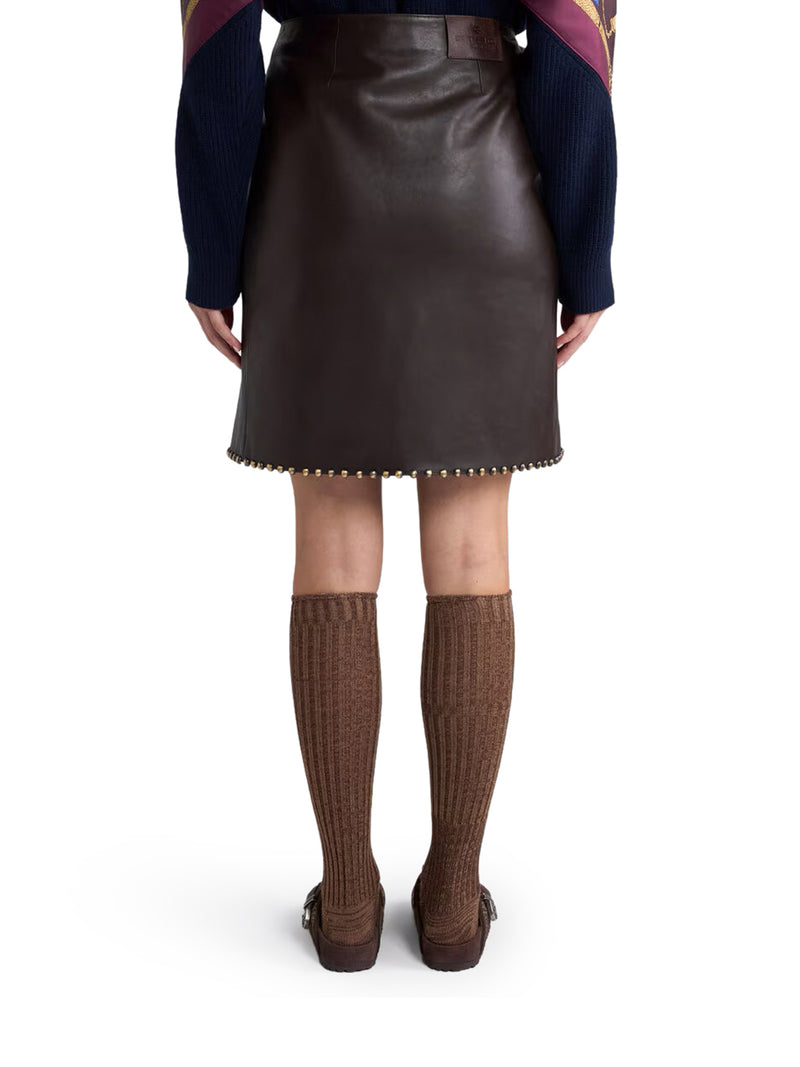 Etro Women Short Studded Leather Skirt ETRO