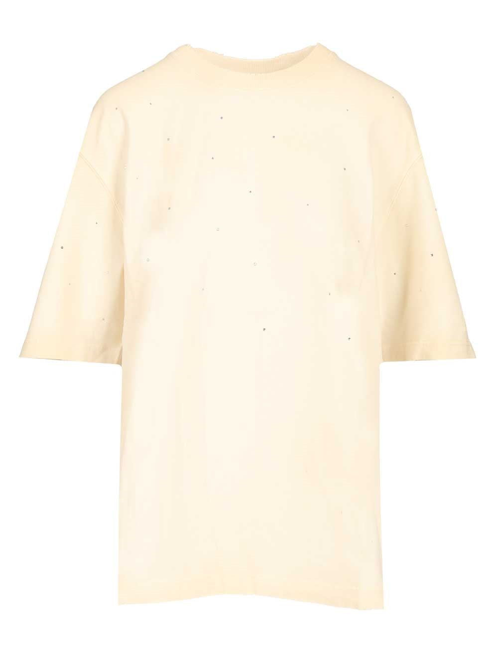 Golden Goose Women T-Shirt With All-Over Crystals GOLDEN GOOSE