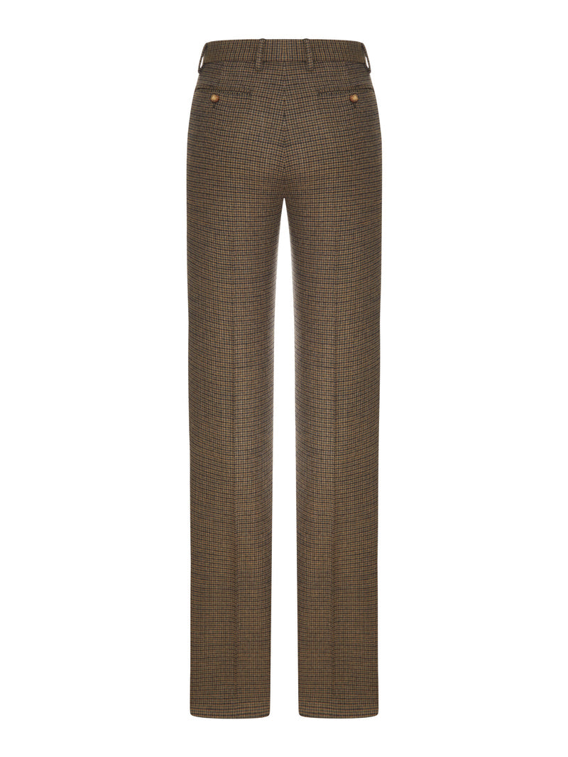 Etro Women Tailored Checked Trousers With Feather Detail ETRO