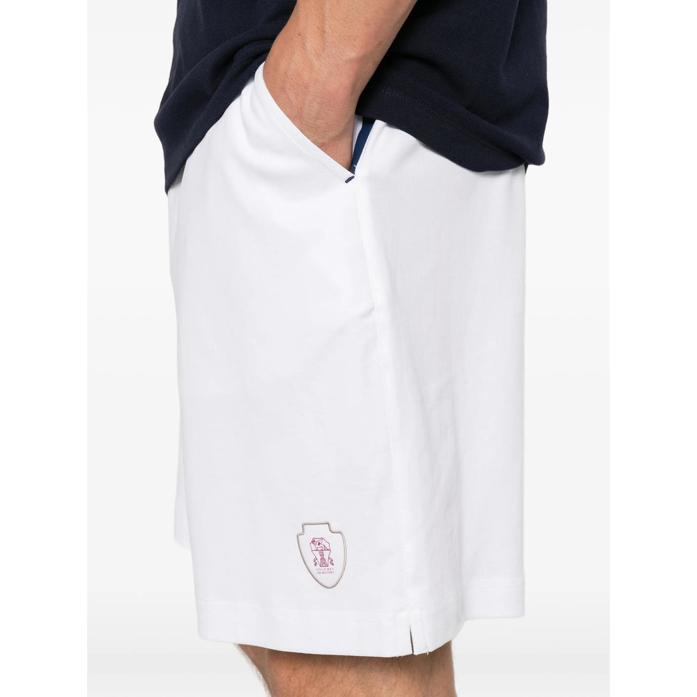 Brunello Cucinelli White Shorts - Track & Running Shorts Men BRUNELLO CUCINELLI