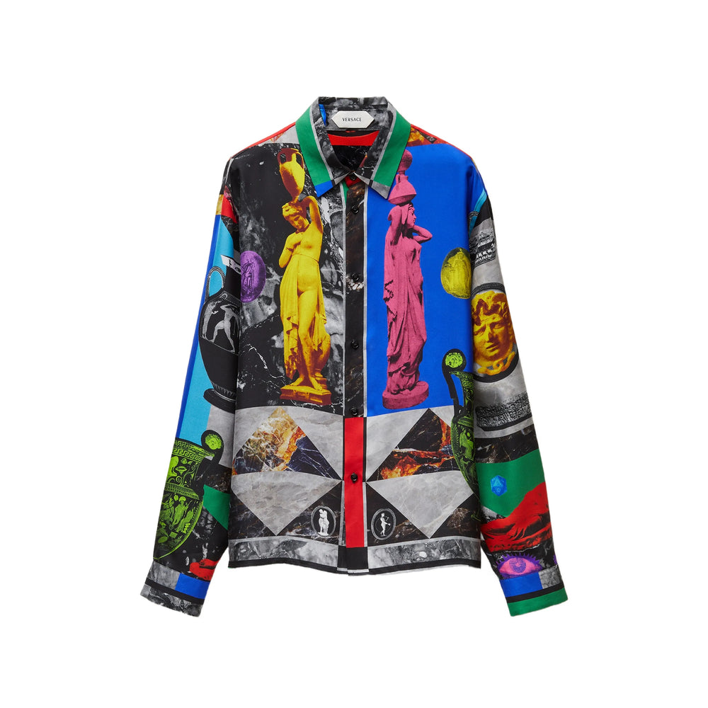 Versace Blue Shirts Men VERSACE