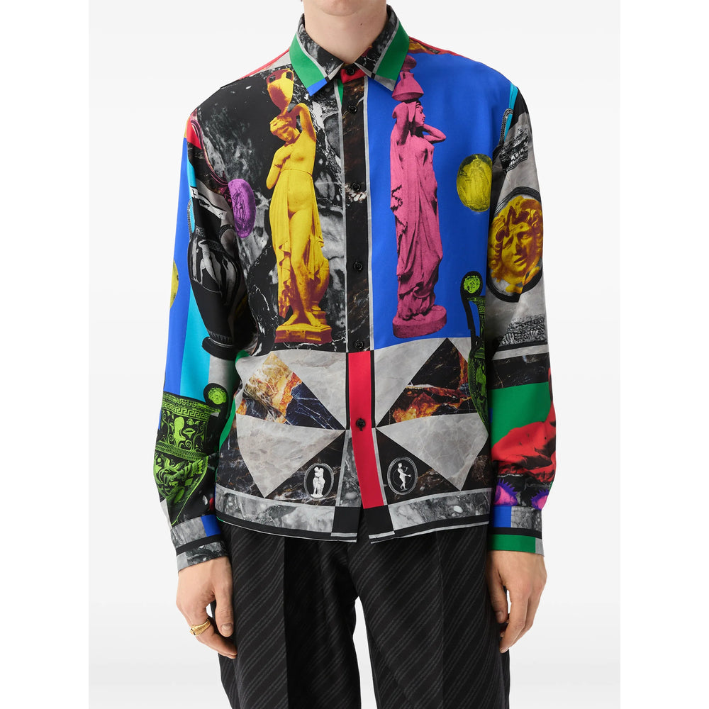 Versace Blue Shirts Men VERSACE