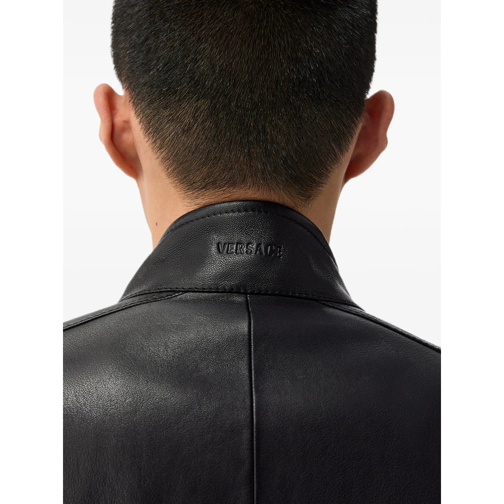 Versace Black Jackets - Leather Jackets Men VERSACE