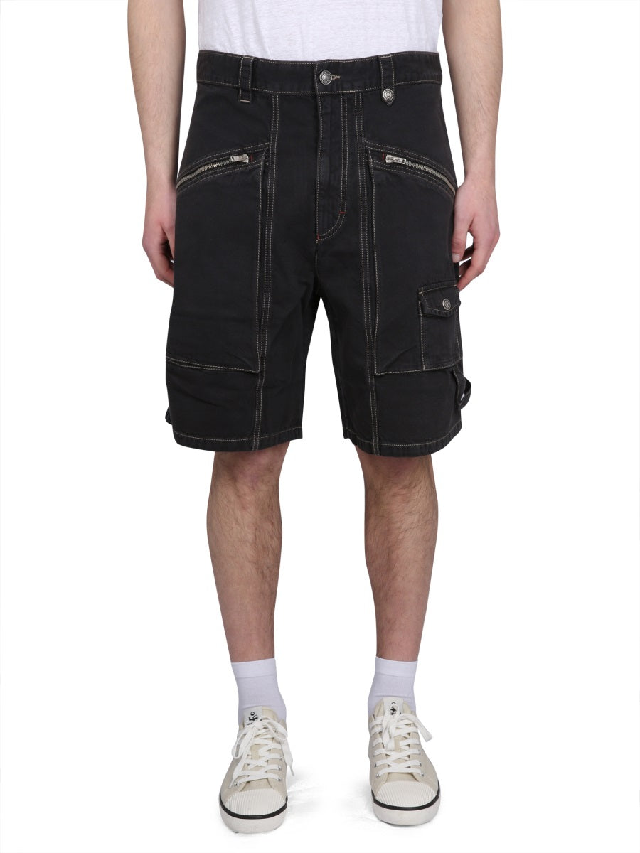 Marant Men Peio Denim Bermuda Shorts ISABEL MARANT