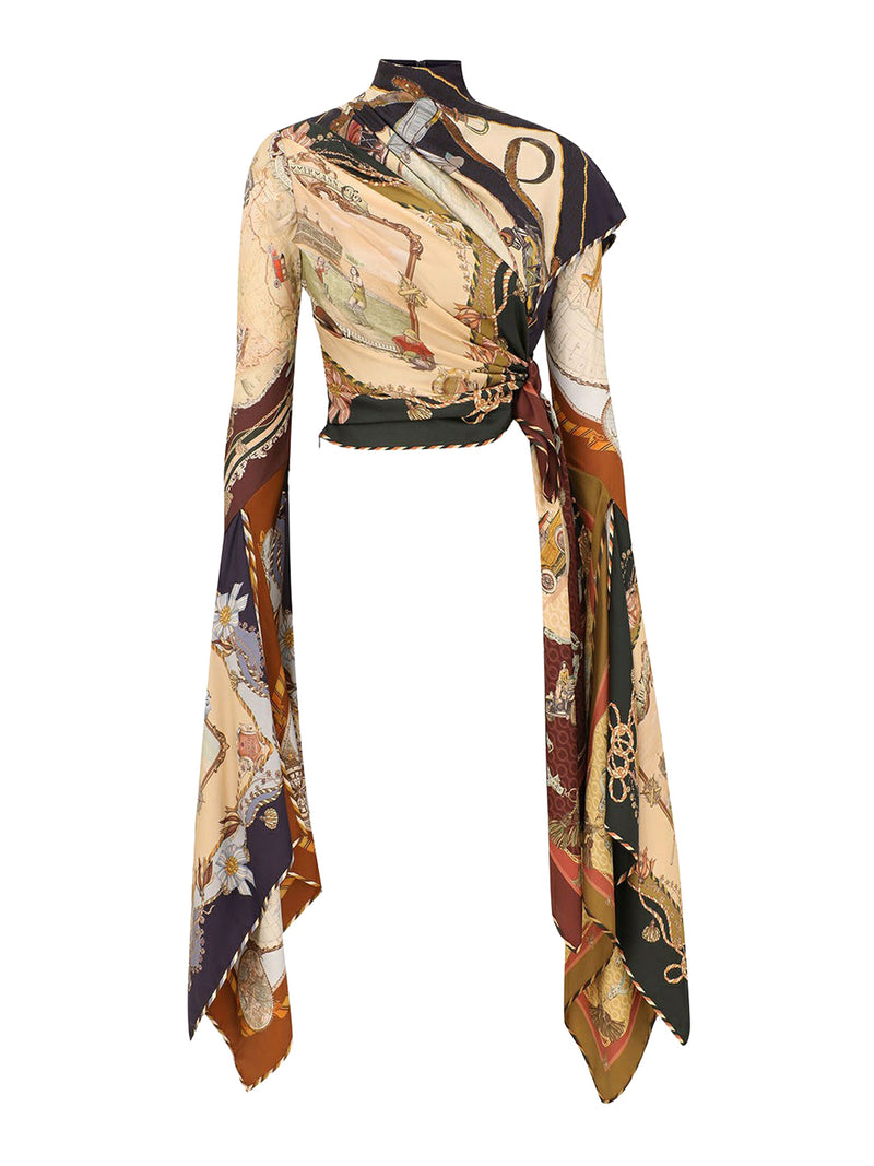 Zimmermann Women Draped Top With Valiant Scarf ZIMMERMANN