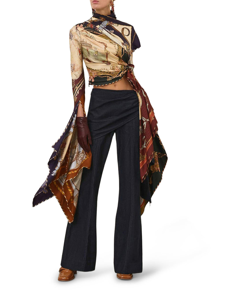 Zimmermann Women Draped Top With Valiant Scarf ZIMMERMANN
