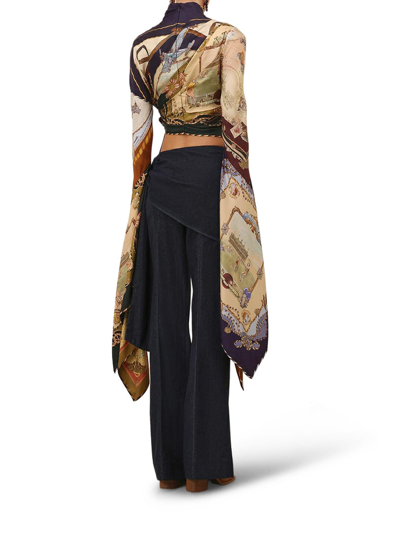 Zimmermann Women Draped Top With Valiant Scarf ZIMMERMANN