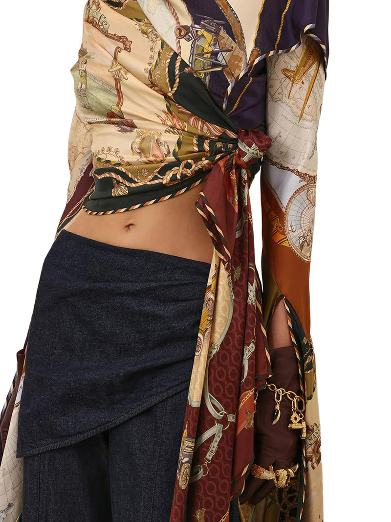 Zimmermann Women Draped Top With Valiant Scarf ZIMMERMANN