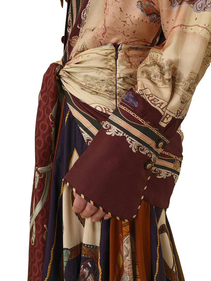 Zimmermann Women Printed Satin Shirt With A Scarf Motif ZIMMERMANN