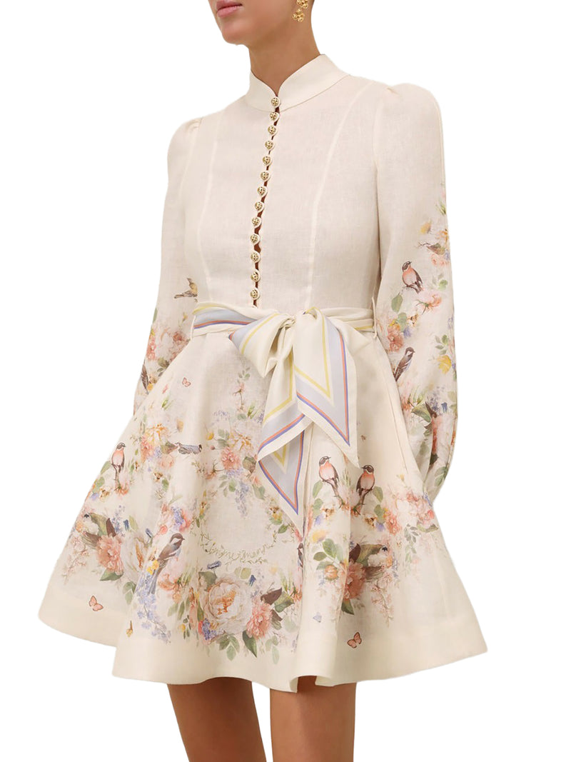 Zimmermann Women Valiant Buttoned Mini Dress ZIMMERMANN