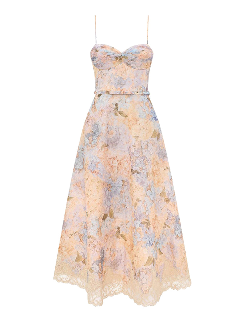 Zimmermann Women Valiant Tucked Midi Dress ZIMMERMANN
