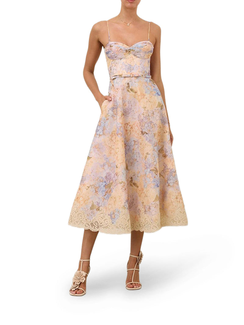 Zimmermann Women Valiant Tucked Midi Dress ZIMMERMANN