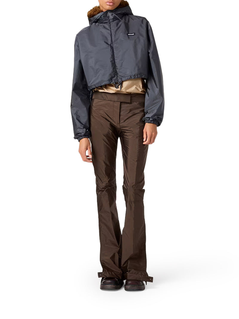 Miu Miu Women Technical Fabric And Shearling Windbreaker MIU MIU