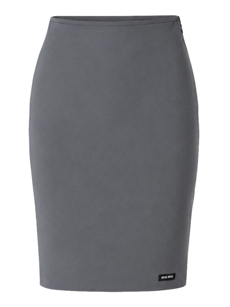 Miu Miu Women Stretch Poplin Skirt MIU MIU