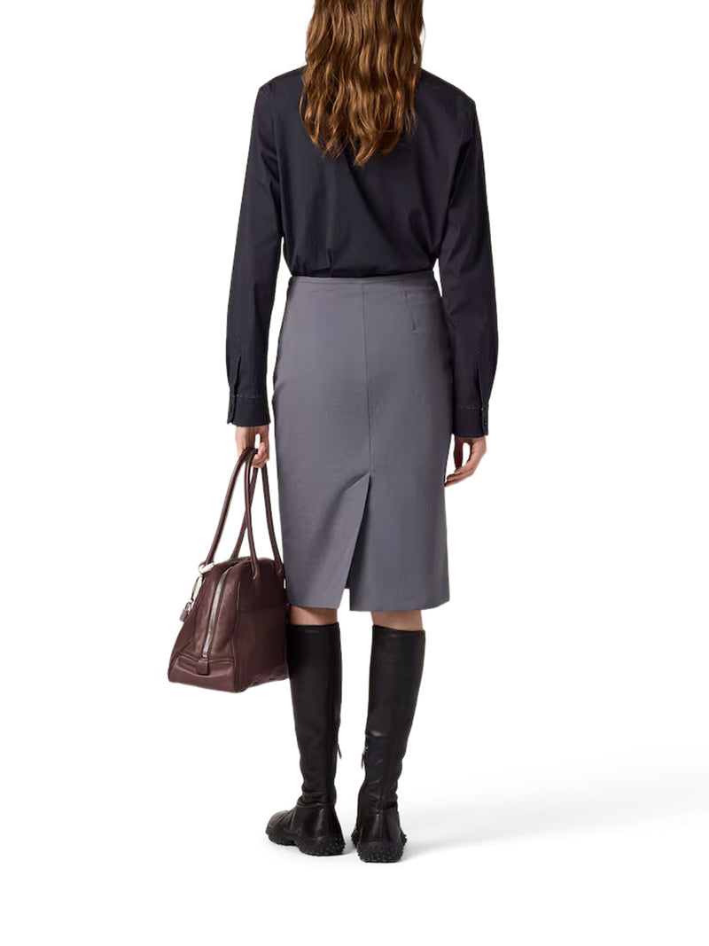 Miu Miu Women Stretch Poplin Skirt MIU MIU