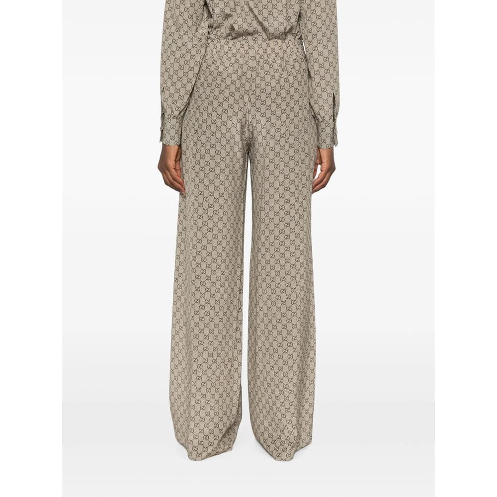 Gucci Neutrals Trousers - Palazzo Pants Women GUCCI